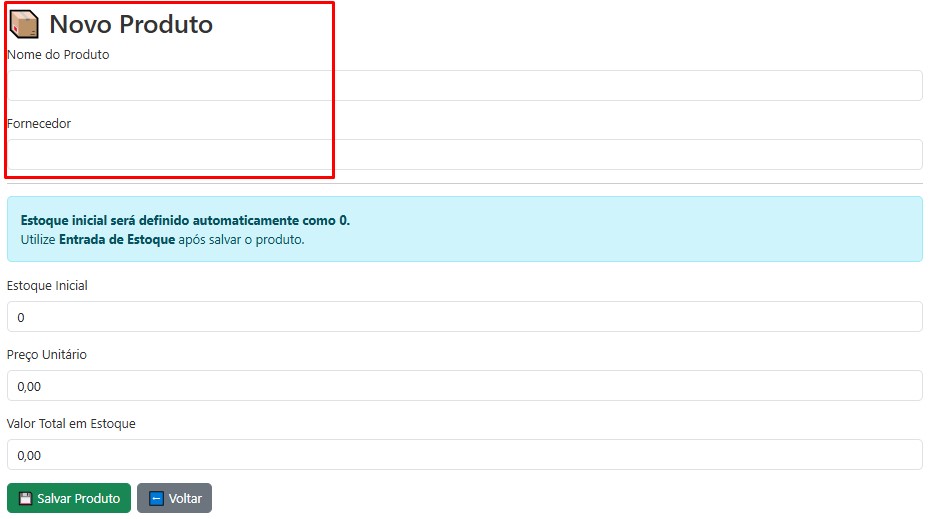 Cadastro de Produtos